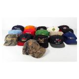 Sixteen Advertising hats, includes Matco, Snap-on