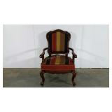 Upholstered arm chair, needs spot cleaned