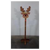 Holiday decor, wooden reindeer Christmas card