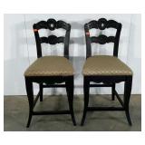 Pair of tall chairs, 24" to seat