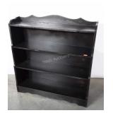 Painted Wood Bookcase, 4 shelves, black color,
