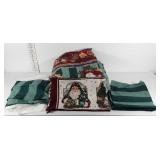 Christmas linens, comforter, bed skirt, pillow