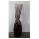 Large pier 1 imports vase with everlasting plant,