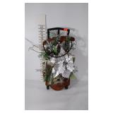 Decor sled with everlasting flowers