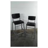 Three Counter Stools, plastic seating, 12x24"