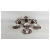 Tea china set made in Czechoslovakia, missing one