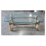 Home Furnishings Glass Top Coffee Table, heavy