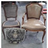 Two French Prov Side Chairs, mis-matched, yet