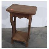 Pine Side Stand, heart cut out design, 15x12x24"