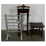 Towel warmer, valet, stool