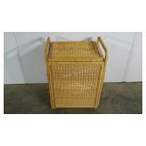 Wicker hamper, 19.5 x 13 x 27