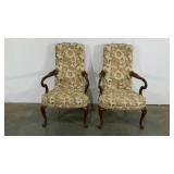 Two French Provencal style upholstered arm