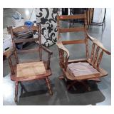 Two Mid Century Chairs, note No Cushion Seating