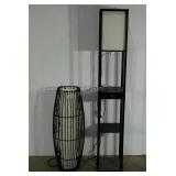 Two floor lamps,  tallest is 63" tall