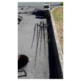 5 Fishing Rods, 2 reels, mixed styles