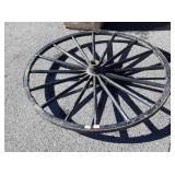 Buggy Wheel, 40" dia, wood spoke, nice Decorators