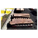 5-Walnut Slab Boards, saw mill cut, 12-16" wide x
