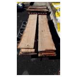 8-Oak Saw Mill Slab Boards, 14" wide x 6.5ft in