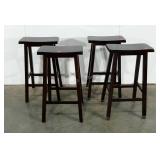 Four tall stools, 30" to seat, seller code VJ
