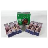 Holiday lights and six candle lights