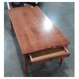 Coffee Table with drawers to each ends, one is
