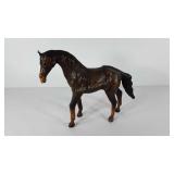 Leather wrapped horse, stands 13" tall, some wear