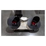 Set of Railroad Signal Lights, red lenses, Raco