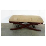 Bench seat, upholstered, 48 x 20 x 19, needs