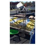 Corner Curio Shelf, metal made, 5 shelves, Fold