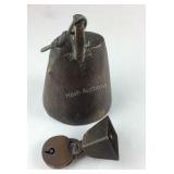 Cow bell and miniature bell with lock