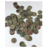 100 dug wheat pennies