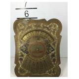 Brass 40 year calendar, 1950-1989