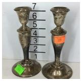 Sterling silver weighted candle holders