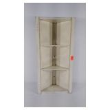 Corner wall hanging shelf, has some paint chips