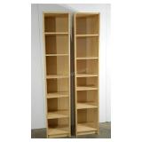 Two Ikea Billy shelving units, 16 x 11 x 80,