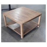 Oak Center Room Coffee Table, undershelf,