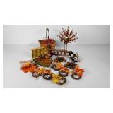 Thanksgiving and fall decor, metal leaf dish,