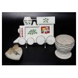 Three pieces of Lenox, Santa train dish and more