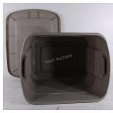 Empty tote with lid, good condition