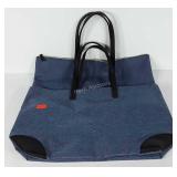 Two denim look tote bags