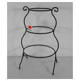Metal three-tier stand, 19" tall