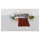 Nesting Easter bowls, mini batter bowls, and soap