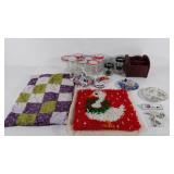 Glass jars (7), candle holder jars (2), wall