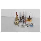 Eiffel Tower collectibles, figurines, keychains,