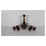 Decanter and shot glass set