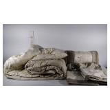 Gold comforter (Queen), skirt, 2 shams, 1 pillow,