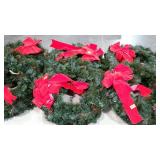 Eight Christmas wreaths, 7 match, includes a