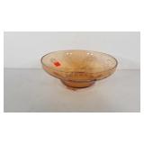 Tri-footed 11" etched floral centerpiece bowl