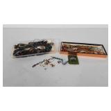 Costume jewelry, mostly necklaces, also pewter