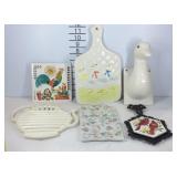 Kitchen pot trivets and wall decor